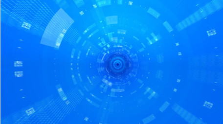 蓝色企业商务科技穿梭背景视频