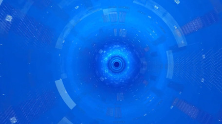 蓝色企业商务科技穿梭背景视频