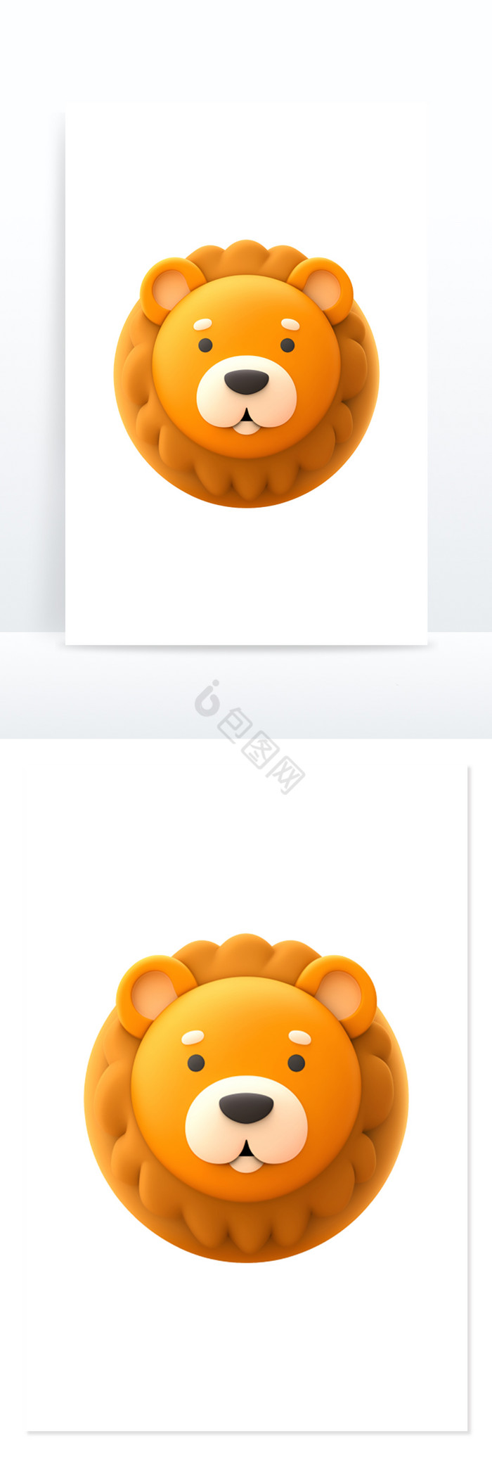 一个的狮子头3D免抠
