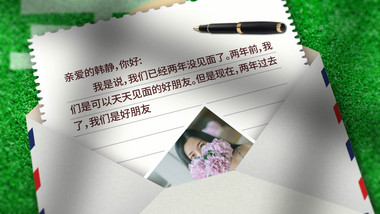 清新明亮书信动画<strong>图文</strong>展示背景视频