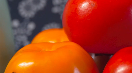 餐饮美食柿子秋季水果4K实拍