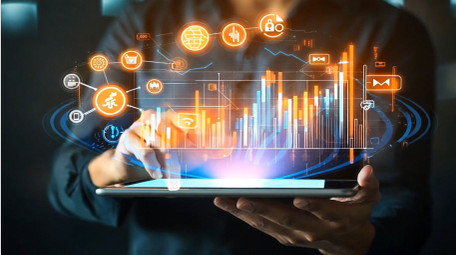 科技数据分析图标高清背景视频