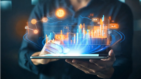 科技数据分析图标高清背景视频