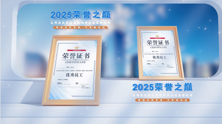 简洁企业专利荣誉证书展示AE模板