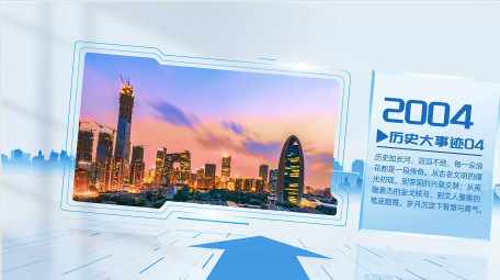 简洁三维立体空间企业发展大事记AE模版