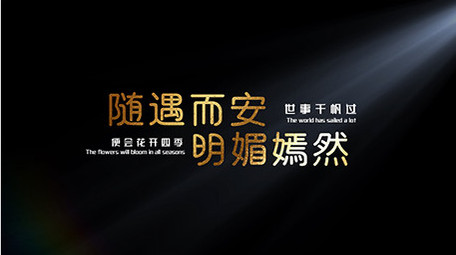 唯美AE模板极简光影字幕花字