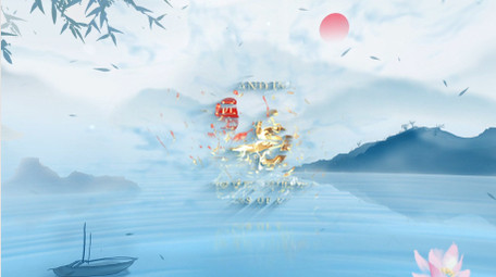 清新水墨晕染片头AE模板