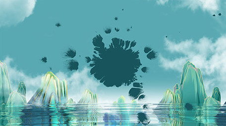 水墨古典波纹标题质感片头AE模板