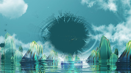 水墨古典波纹标题质感片头AE模板