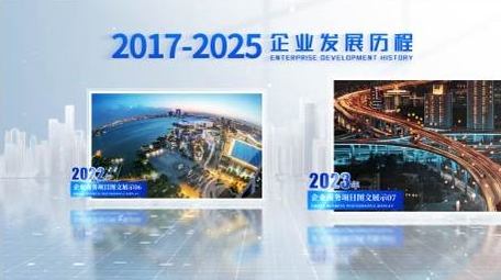 科技企业图文时间线展示AE模板