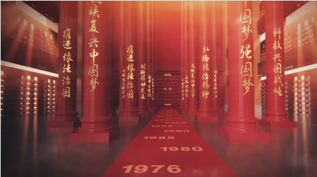 震撼三维空间<strong>党政图文</strong>发展历程AE模板