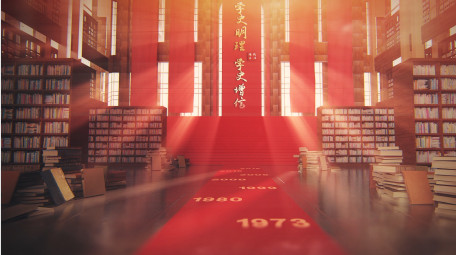 震撼三维空间<strong>党政图文</strong>发展历程AE模板