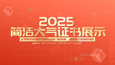 简洁党政文件证书展示pr模板