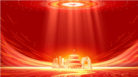大气党政红绸晚会背景视频