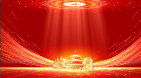 大气党政红绸晚会背景视频