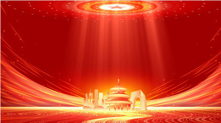 大气党政红绸晚会背景视频