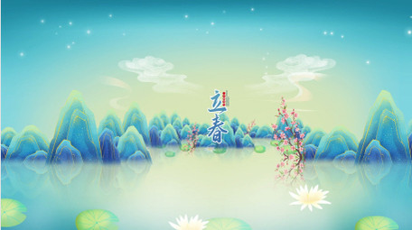 立春节气古风穿梭片头AE模板