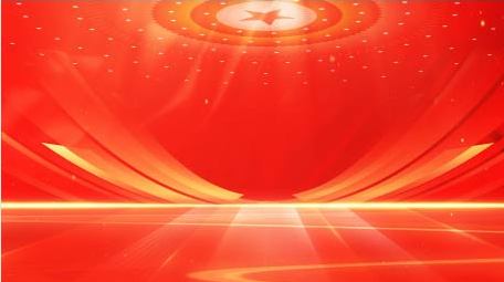 党政红绸舞台动画展示背景视频模版