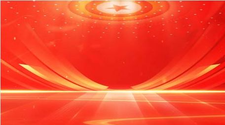 党政红绸舞台动画展示背景视频模版