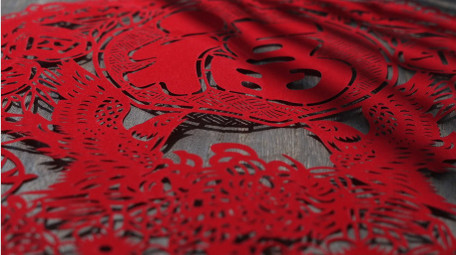 唯美光影非遗剪纸中国民俗福字实拍