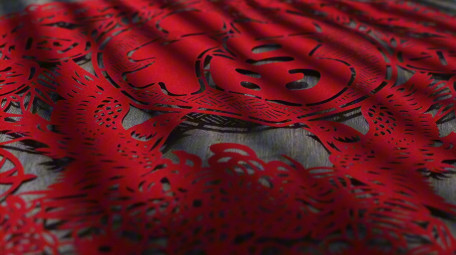 唯美光影非遗剪纸中国民俗福字实拍