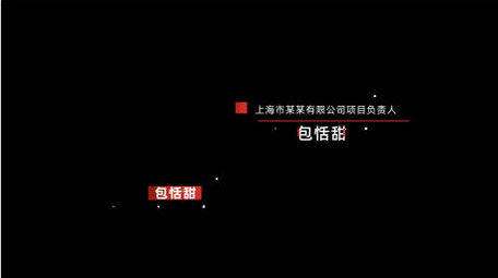 简约红色党政人名条花字模板