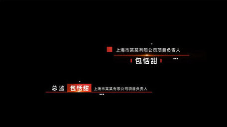 简约红色党政人名条花字模板