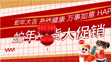 蛇年新年年货营销动感时尚宣传片AE模版