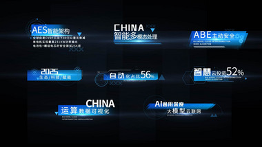 企业商务科技互联网动画字幕花字