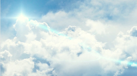 云层穿梭乡村红绸标题AE模板