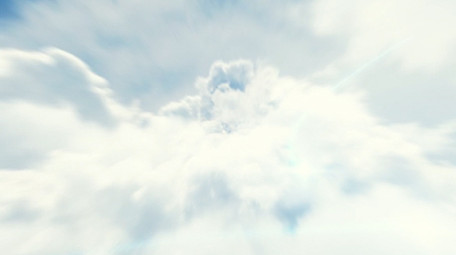 云层穿梭乡村红绸标题AE模板