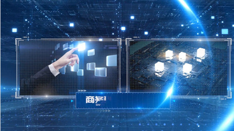 清透科技穿梭图文pr模板