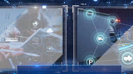 清透科技穿梭图文pr模板