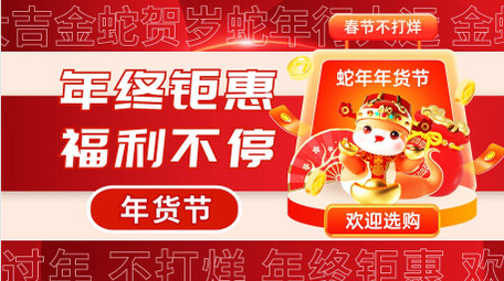 蛇年春节商品大促销动感图文AE模版