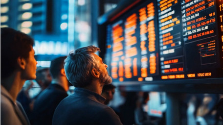 大气金融走势分时图视频素材