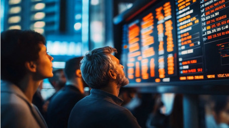 大气金融走势分时图视频素材