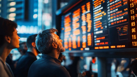 大气金融走势分时图视频素材