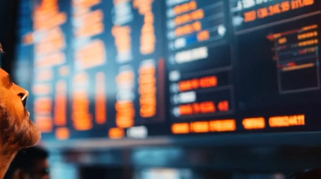 大气金融走势分时图视频素材