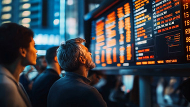 大气金融走势分时图视频素材