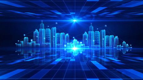 大气蓝色科技空间穿梭背景视频