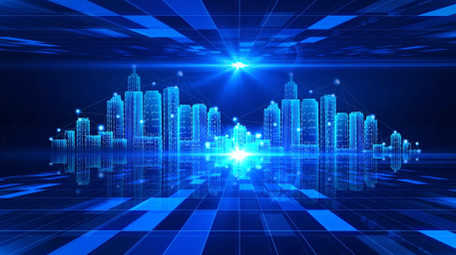 大气蓝色科技空间穿梭背景视频