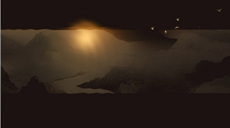 清透水墨山水文字片头AE模板