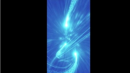 粒子光线穿梭科技标题竖版视频