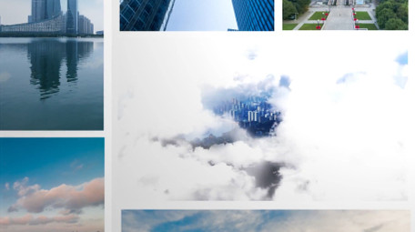 简洁创意翻书片头AE模板