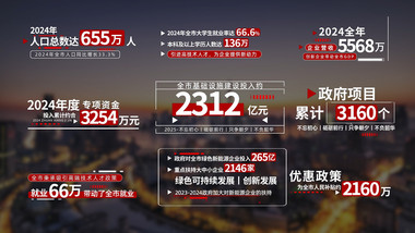 大气简约党政宣传片汇报字幕AE模版
