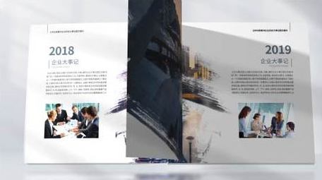 立体光影翻书图文展示AE模板