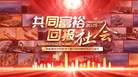 震撼大气党政粒子汇聚照片墙标题ae模板