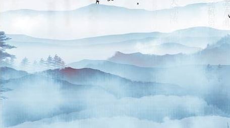 山水水墨晕染国潮背景视频