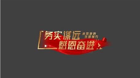 党政角标金色文字动画展示字幕花字