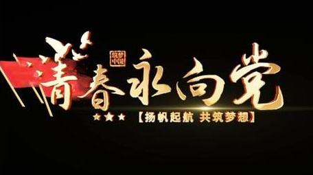 大气飘散红色党政字幕花字
